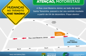 Rua no José Tenório vai mudar de sentido a partir de sexta-feira
