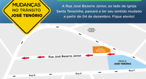 Rua no José Tenório vai mudar de sentido a partir de sexta-feira