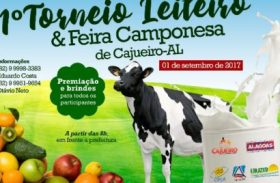 Prefeitura de Cajueiro realizará 1º Torneio Leiteiro & Feira Camponesa, dia 01/09