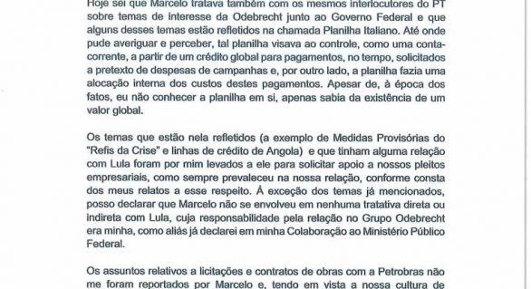 Emílio Odebrecht isenta Marcelo e diz que autorizou obras em Atibaia