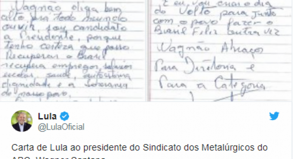 Lula diz querer imitar dom Pedro e criar o “dia do volto”