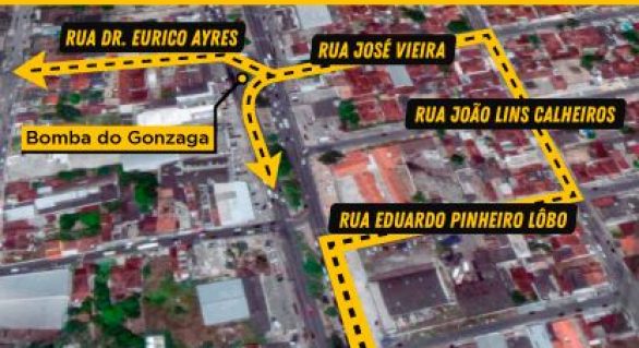 Bomba do Gonzaga tem novo contorno de quadra implantado na segunda-feira (6)