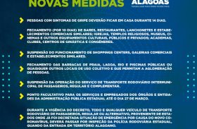 Medidas preventivas adotadas pelo Governo de Alagoas devem ser cumpridas