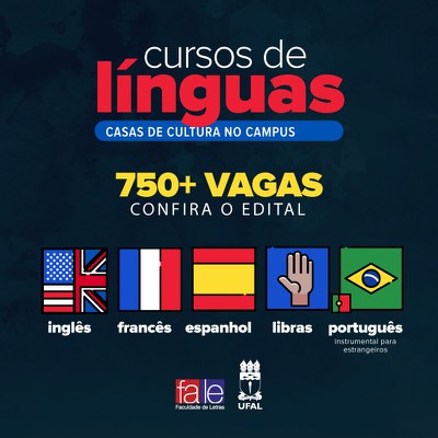 Projeto da UFAL oferece vagas em cursos de línguas