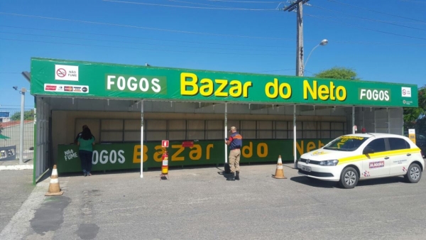 Corpo de Bombeiros de Alagoas inicia fiscalização de barracas de fogos