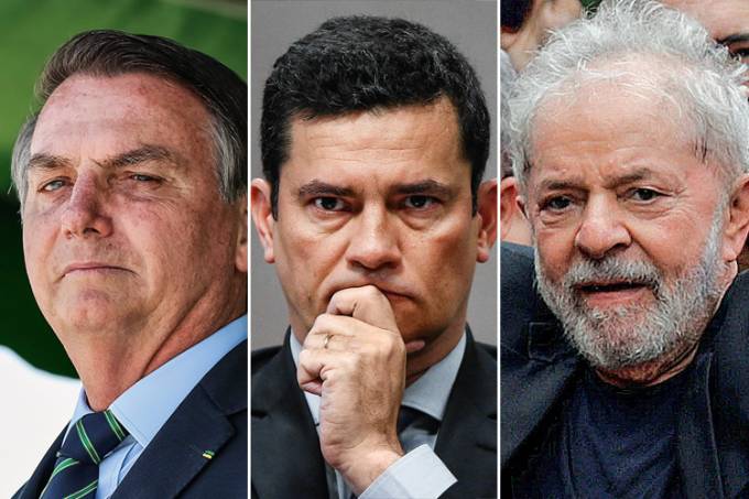 Bolsonaro empata com Lula no 1° turno; Moro supera com folga o petista