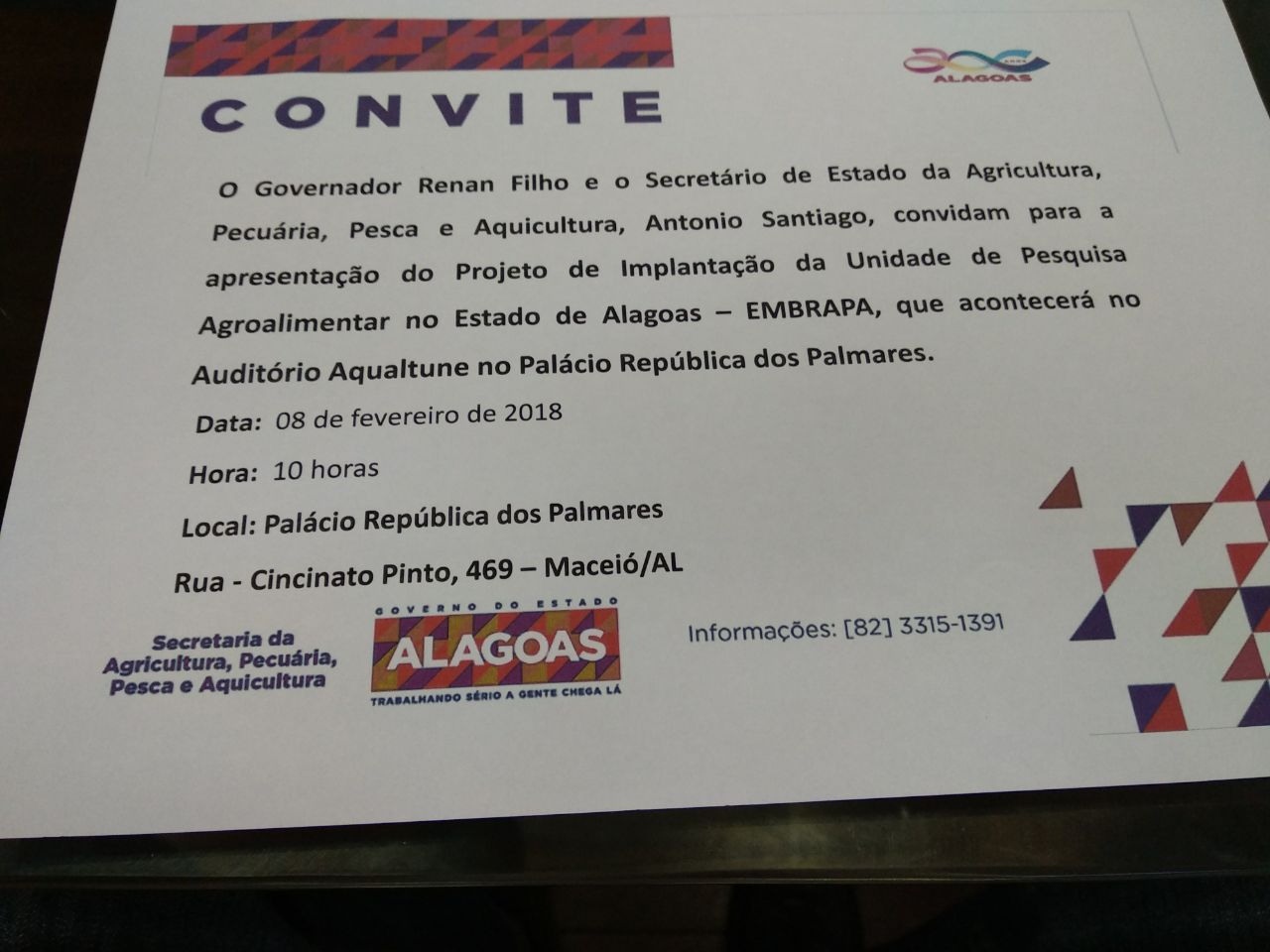 Governo consegue tirar Embrapa de Alagoas do papel