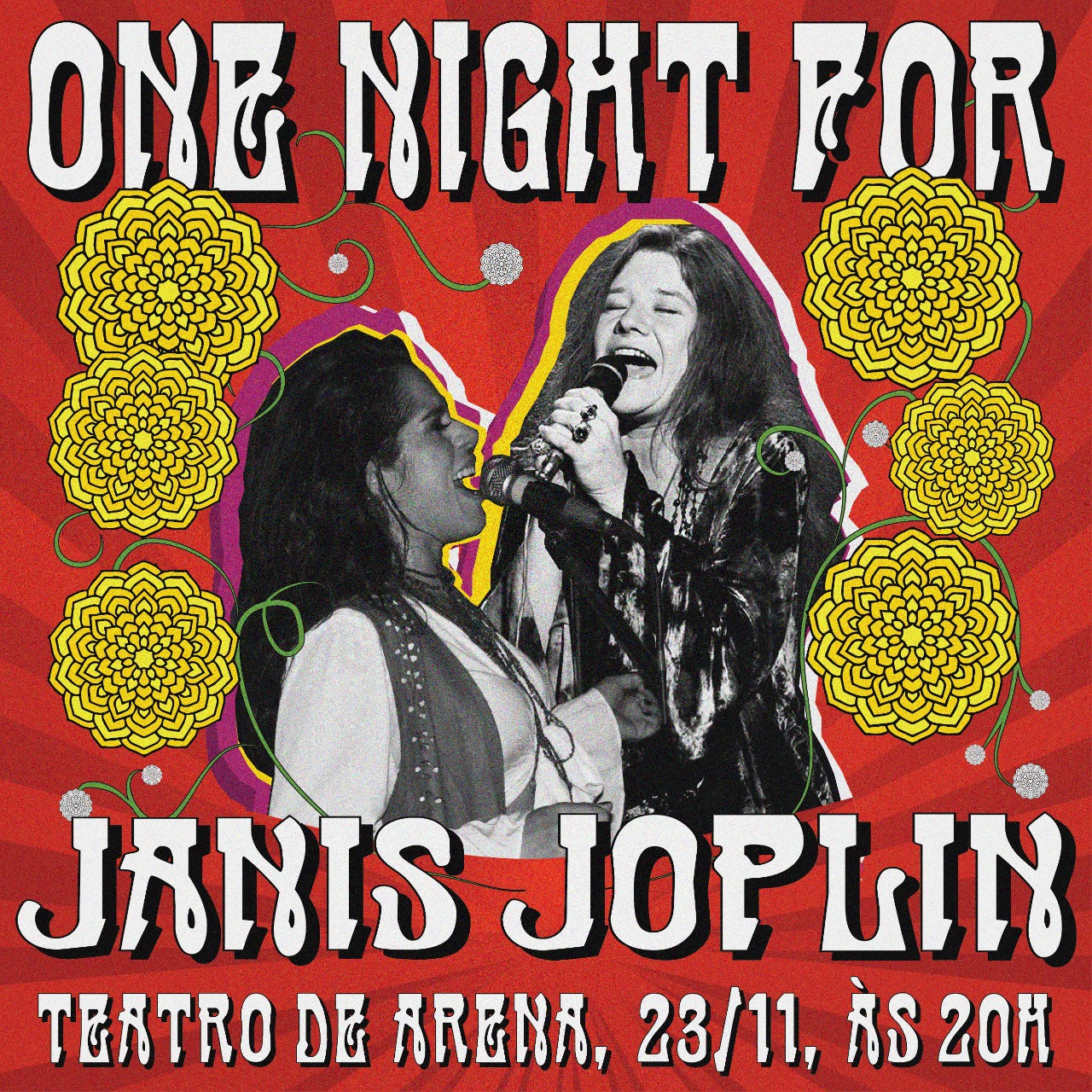 Myrna Araújo canta Janis Joplin no Teatro de Arena, em Maceió