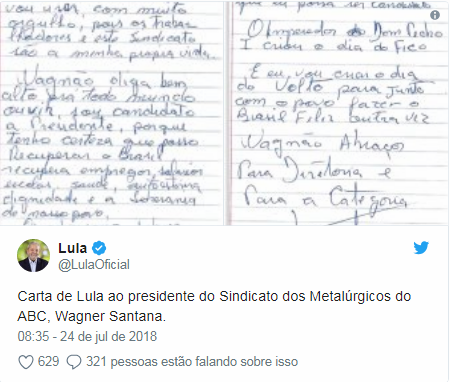 Lula diz querer imitar dom Pedro e criar o “dia do volto”