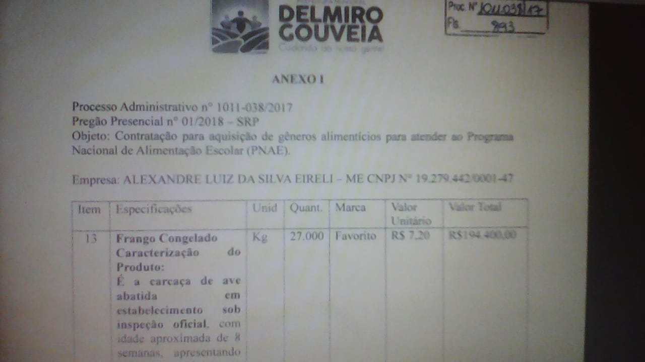 Prefeitura de Delmiro Gouveia paga R$ 27,80 por achocolatado para a merenda escolar