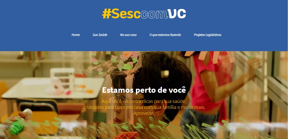Sesc lança site para contribuir com as medidas de isolamento social
