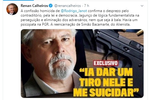 Renan Calheiros: Havia um psicopata na PGR